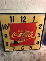 Large vintage coke clock
