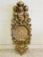 Large Antique-style Cherub Clock