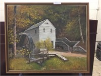 Vintage Mill Painting Signed