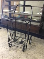 Vintage Rolling Laundry or Grocery Cart