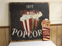 2 pcs. Home Theater Popcorn Signs