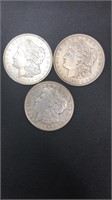 3 1921 Morgan Silver Dollar