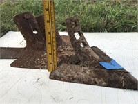 3 Large Rusty Plow Sweeps