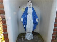 Virgin Mary Cement Shrine(broken at base)