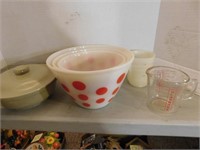 Misc Lot-3 Piece Fire King Bowl Set, USA OvenWare&