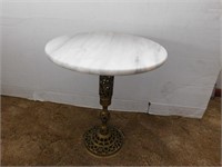 Marble Top Lamp Stand(14"Rd. x 16 1/2"H)