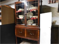 Vintage China Cabinet-2 Glass Doors/2 Wood Doors