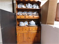 Knotty Pine Open Face China Cabinet