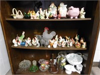 Contents of Cabinet-Salt & Pepper Roosters,