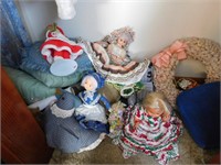 Misc.Lot-Babydolls, Pillows, & Other Stuffed Items