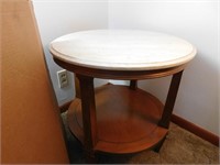 Large Marble Top Lamp Table