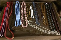 Glass beaded necklaces  - many lengths & colors