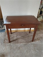 Solid wood small end table