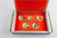 2010 Chinese Tiger Year Commemorative 5 Coin Set