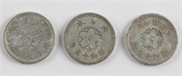 3 PC 1940 Japan 10 Sen Aluminum Coin Y-61