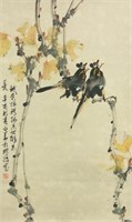 Zhao Shaoang 1905-1998 Chinese Watercolour on Scro