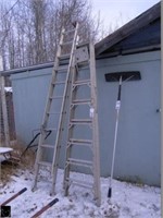 Roof snow rake, 7' aluminum step ladder