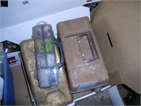 2 tackle boxes w/ fishing lures and jigs