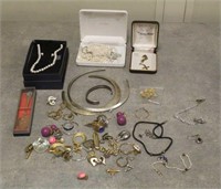 Assorted Gold, Silver, Vintage & Costume Jewelry,