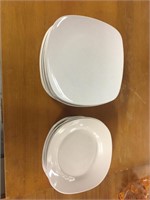 11 Square royal Norfolk plates bowls