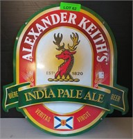 Alexander Keith's Tin Beer Sign