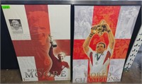 Framed English Football & Rugby Sports Posters