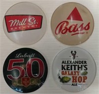 (4) Asst. Beer Tap Buttons