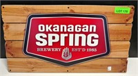 Okanagan Spring Brewery Hanging Illuminated Sign
