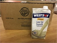 1 Case of 12 plain lowfat soymilk