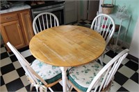 Small Round Farm Style Table with 4 Chairs