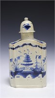 An 18th Century English Salt Glaze Tea Caddy