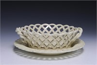 18th Century English Creamware Reticulated Basket