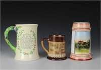 Three Porcelain Mugs