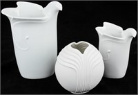 Rosenthal & Dansk Lovely White Vases