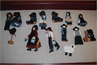Wooden Amish Figures