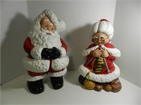 Santa and Mrs. Claus Ceramic Figurines
