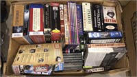 Box lot of DVDs/may be some CDs, lots on historic