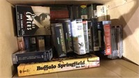 Box lot of DVDs and CDs including lots of