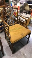 Nice vintage bamboo style armchair, needs the