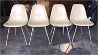 4- Herman Miller molded fiberglass chairs, mid