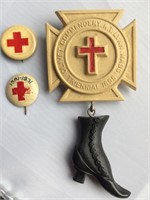 Red Cross pins & brooch