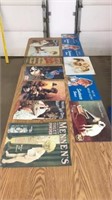 Collection of tin signs