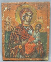 RUSSIAN OR GREEK ICON OF MARY AND JESUS