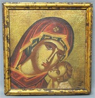 RUSSIAN OR GREEK ICON OF MARY AND JESUS