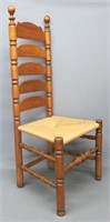 WALLACE NUTTING #390 RUSH SEAT LADDERBACK CHAIR