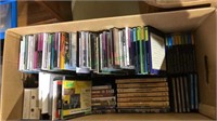 Box lot of CDs and DVDs including the classics,