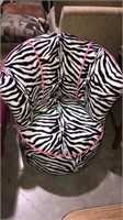 Zebra stripe and pink little girls chair, 27