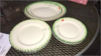 Church Gresley English china, two platters, for