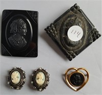 Cameo Brooches & Earrings
