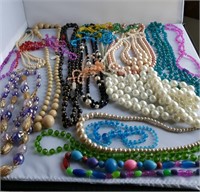 Beaded necklaces - 20 various colors, lengths